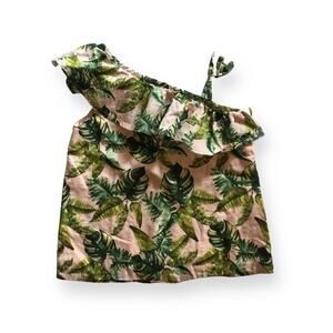 Janie and Jack botanical print ruffle top